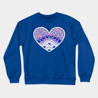 Illustrated heart white Crewneck Sweatshirt